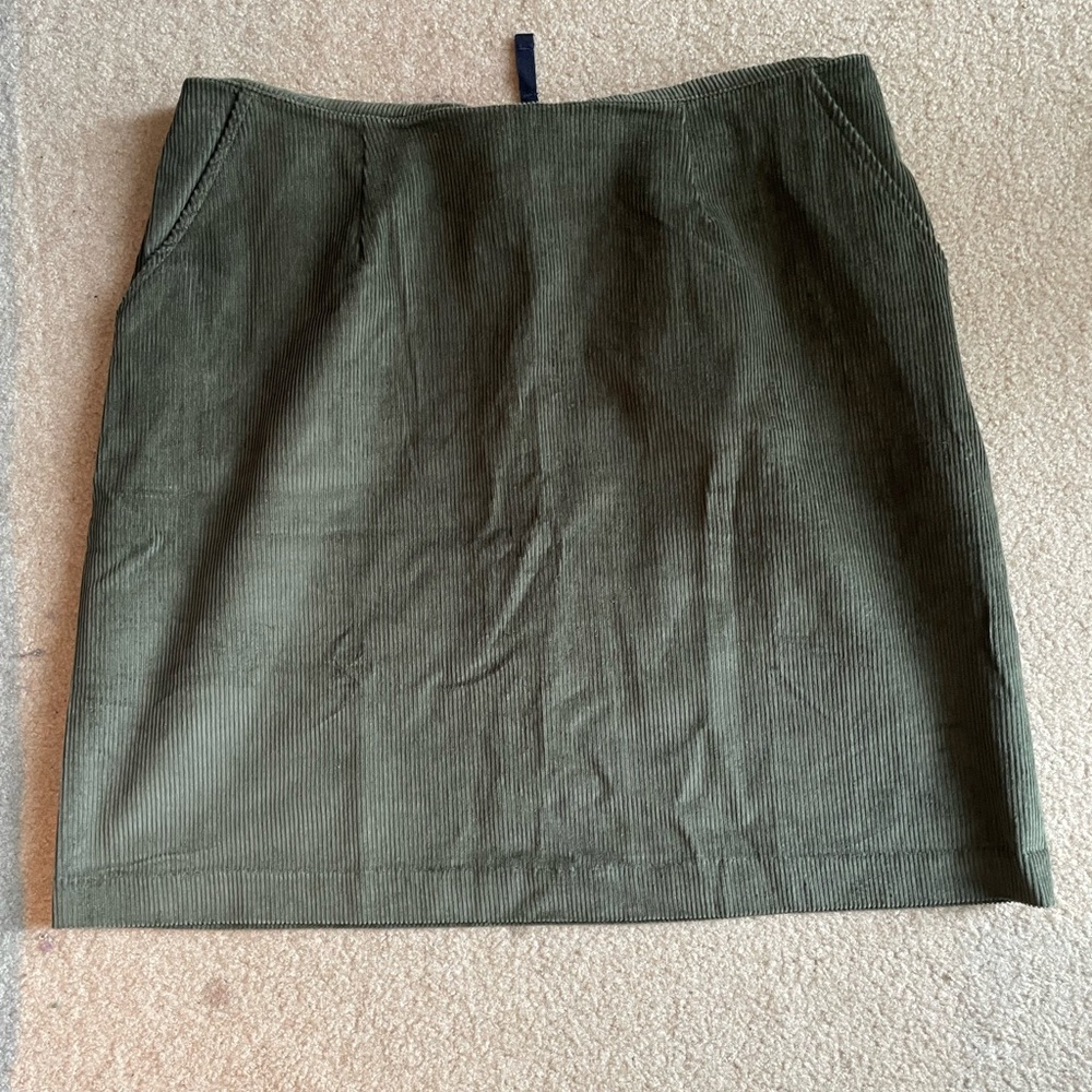 Joules Hannah Cord Skirt, Khaki Green, US 12, NWT